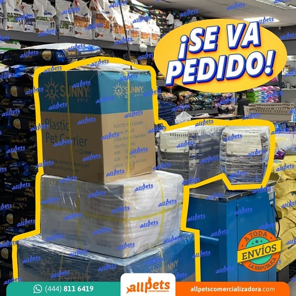 pedido enviado por allpets a todo México
